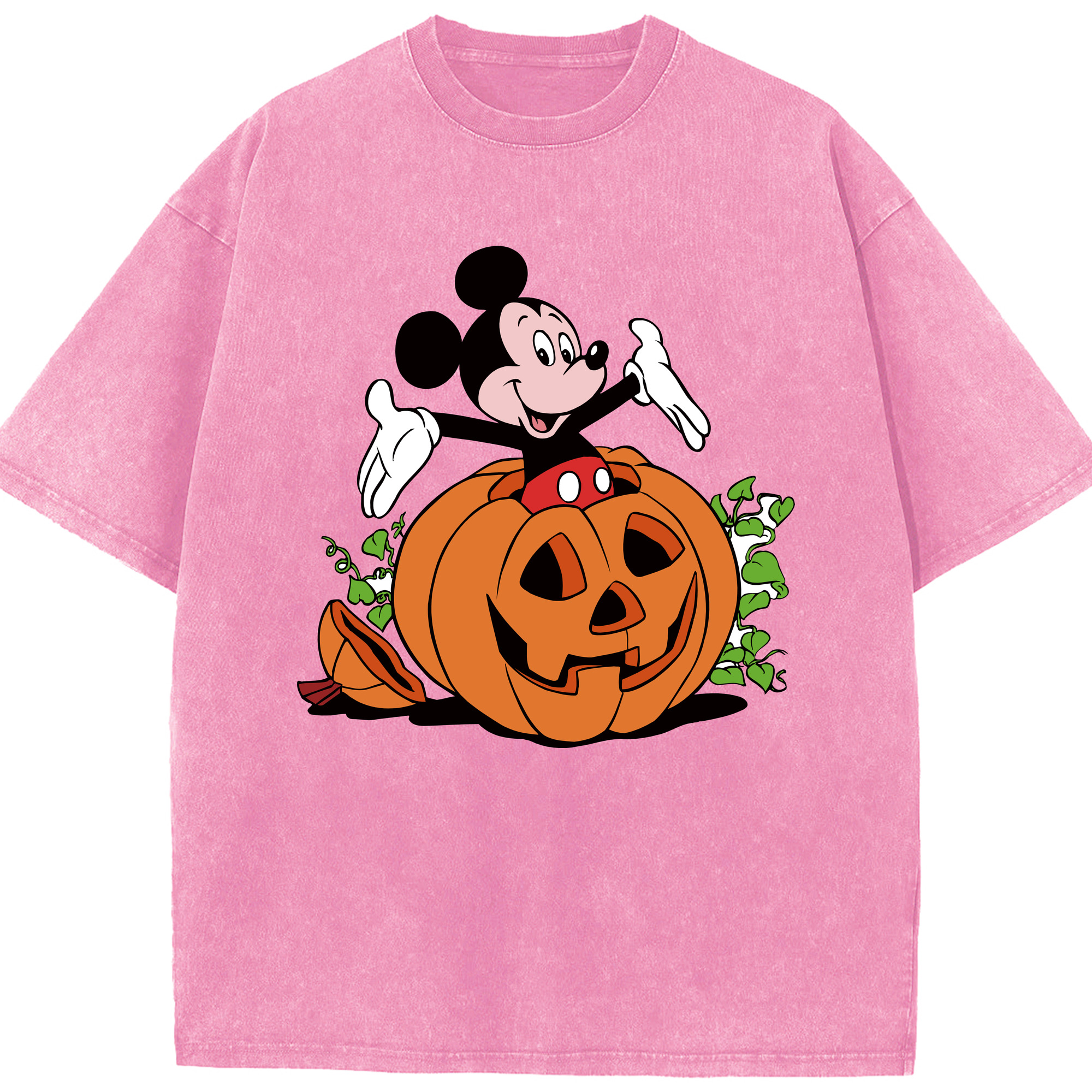 （画像用） ミッキーマウス Mickey Mouse 綿100% ヴィンテージ風 半袖Tシャツ（フロントプリント）